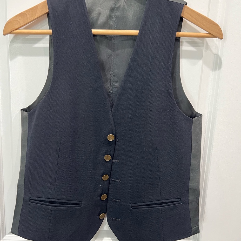 Yves Saint Laurent Navy Blue Vest